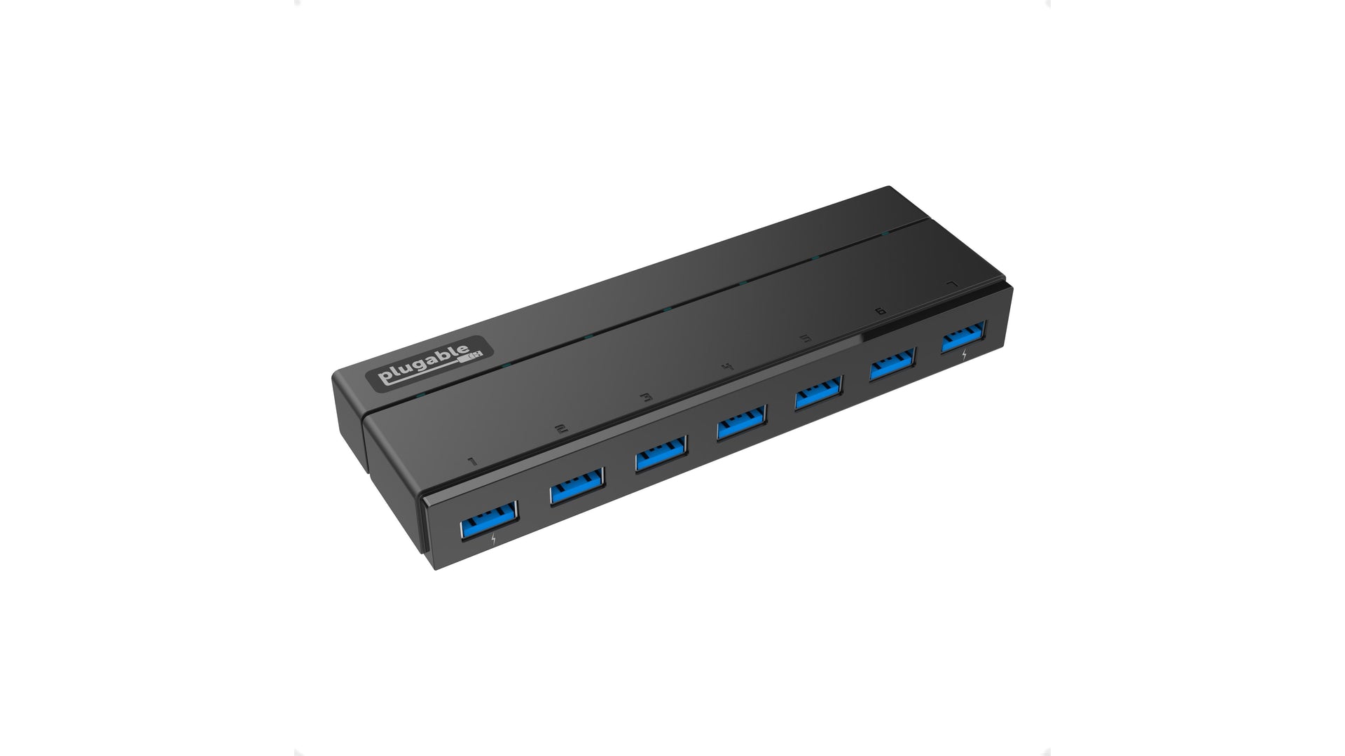 USB 3.0 7-Port Hub with 2 BC 1.2 Charging Ports and 36W Power Adapter –  Plugable Technologies